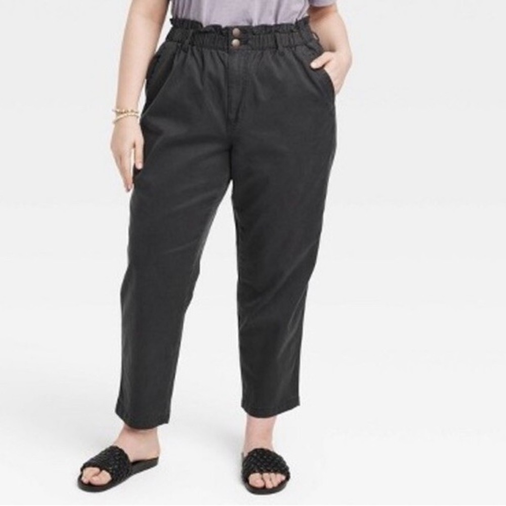 Universal Thread Super-High Rise Taper Jeans Black 22 - Picture 2 of 3